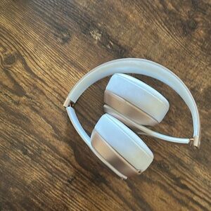 White and Gold Over-Ear Headphones